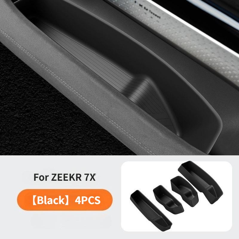 For ZEEKR 7X Car Door Slot Storage Box Organizer Front Rear Door Trays Car Door Under compartment Storage Box Interior Accessory