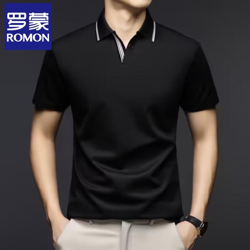 Luomeng Men s Summer Casual Breathable Polo Shirt L