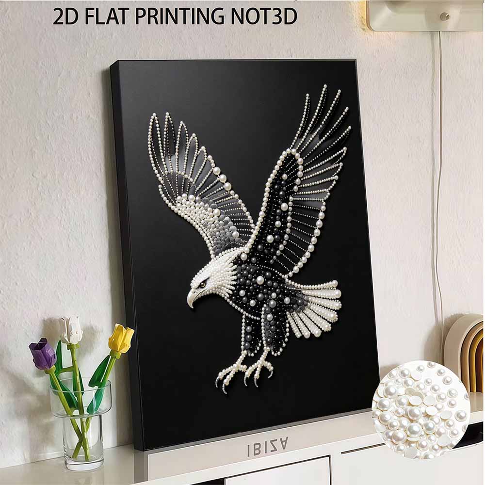 5D DIY Pearl Diamond Painting Kit Majestic Eagle Full Drill Embroidery Mosaic Art Home Wall Decor Gift