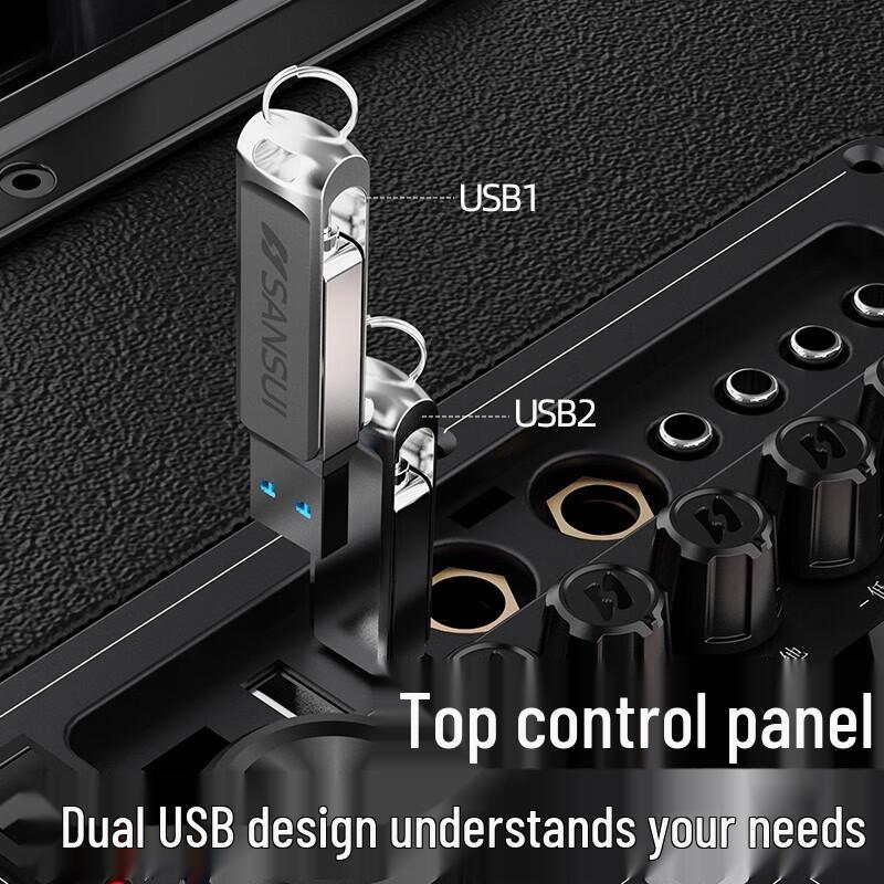 SANSUI E15 Portable Karaoke Trolley Speaker CN Plug (adapter Included)