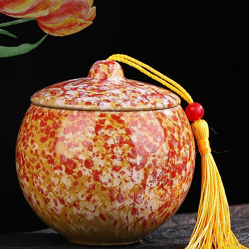 Program Gift Universal Ceramic Kiln-Change Tea Canister for Gifting