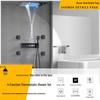 Wall-Mounted Thermostatic LED Shower Set with Digital Display and All-Copper Fixtures