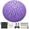 Slit Drum Steel Tongue Drum 11 Notes 6 Inch Percussion Metal Drum for Relief Includes Sheet Music and Storage Bag