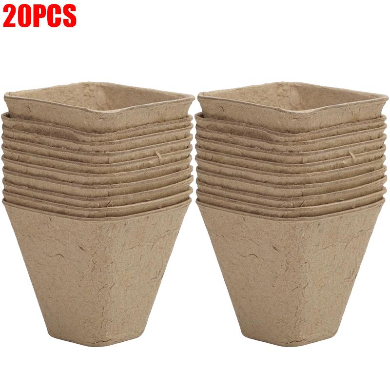Biodegradable Seedlings Pots Garden Plant Nursery Pot with Drainage Holes Flower Vegetable Seed Starting Trays Gardening Tool