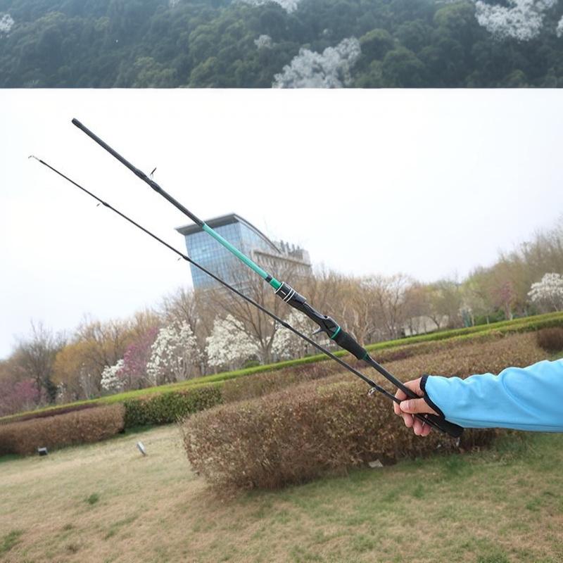Spinning Casting Dual Use Fishing Rod 1.65m 2 Section Fiberglass Lure Tackle for Beginner and Pro Anglers