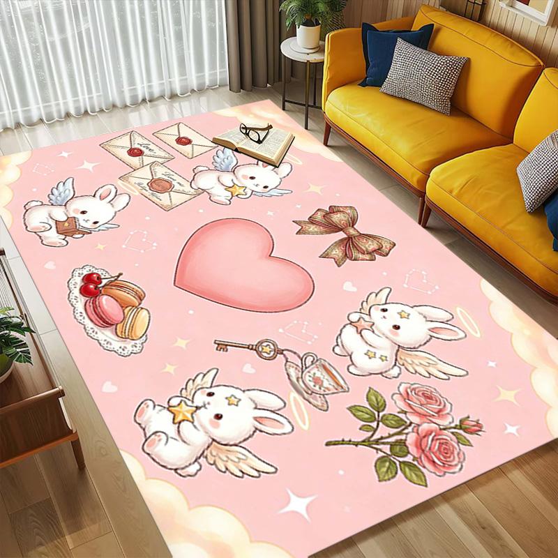 Angel Love Living Room Nonslip Area Rug Soft Carpet For Bedroom Game Playroom Sofa Office Home Decor Doormat Christmas Gift C92916