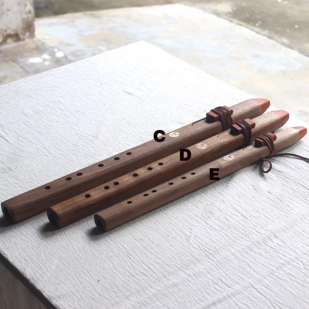 Flaut Vertical din Lemn Ton B/C/D/E/F Portabil Acompaniament Vindecare Flaut Indian Recorder Instrumente Muzicale Meditație