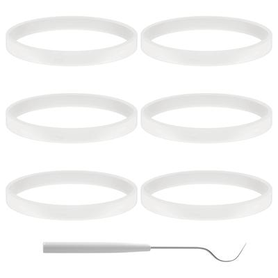 6 Pcs Rubber Blenders Protective Ring Leakproof White Gasket Sealing O Ring for Auto iQ Series Blenders Easy To Replace