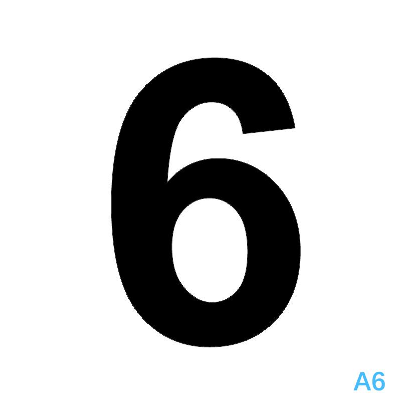 New Large 6.9-Inch (17.5cm) Trash Cans Decal Sticker Self-Adhesive Number Stickers Wheeled Dumpsters Door Mailbox Garage Labels