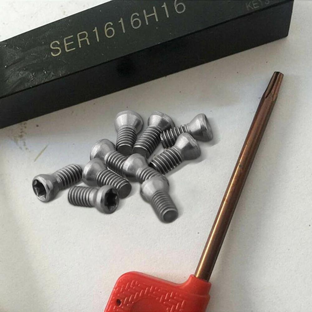 Enhanced Durability Torx Screws for Carbide Insert Lathe Tools, Designed To Last, and Reliable 10pcs M2 5 5