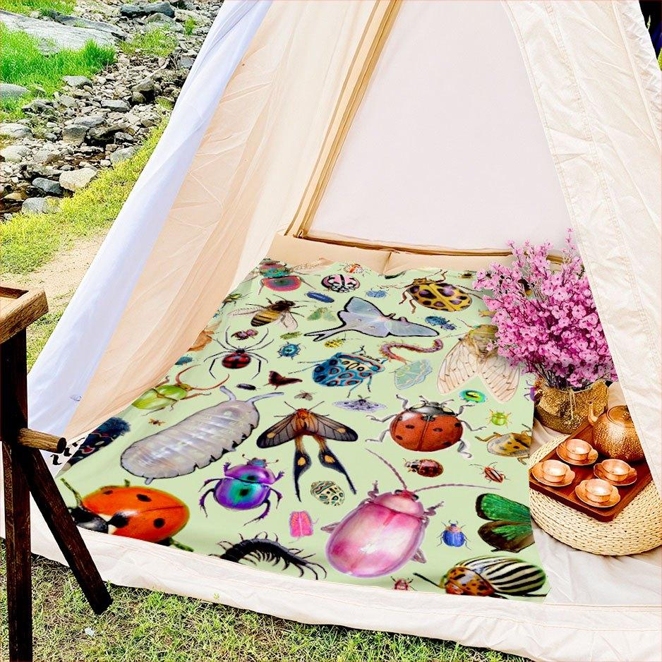 Nature Explorer Blanket Reversible Flannel Throw for Biology Lovers AllSeason Comfort Wildlife Pattern Gift