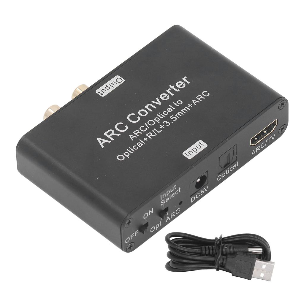 Digital to Analog Audio Converter 192KHZ Optical to RCA 3.5mm Stereo Audio Adapter for Amplifier