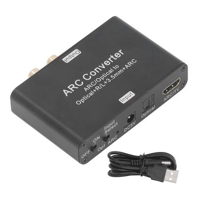 Digital zu Analog Audio Konverter 192KHZ Optisch zu Cinch 3,5mm Stereo Audio Adapter für Verstärker