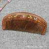 Small Crescent Gold-Painted Sandalwood Comb - Travel-Friendly and Hot-Selling Massage Comb