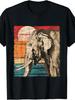 Elephant Sunset Glow Pattern Design100 Cotton Summer Oneck Short Sleeve Casual Printed Mens Tshirt