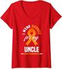 I Wear Orange For My Uncle COPD Warrior COPD Awarenes Ladies' V-Neck Tshirt Unisex T-Shirt