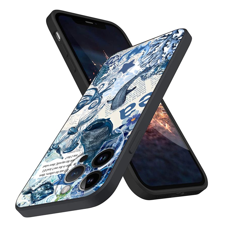Creative Marine Organisms Art Phone Case for Apple iPhone 17 Pro Max 13 17e Air 11 12 XR XS MAX 15 Pro 7 8 14 16 Funda Phone