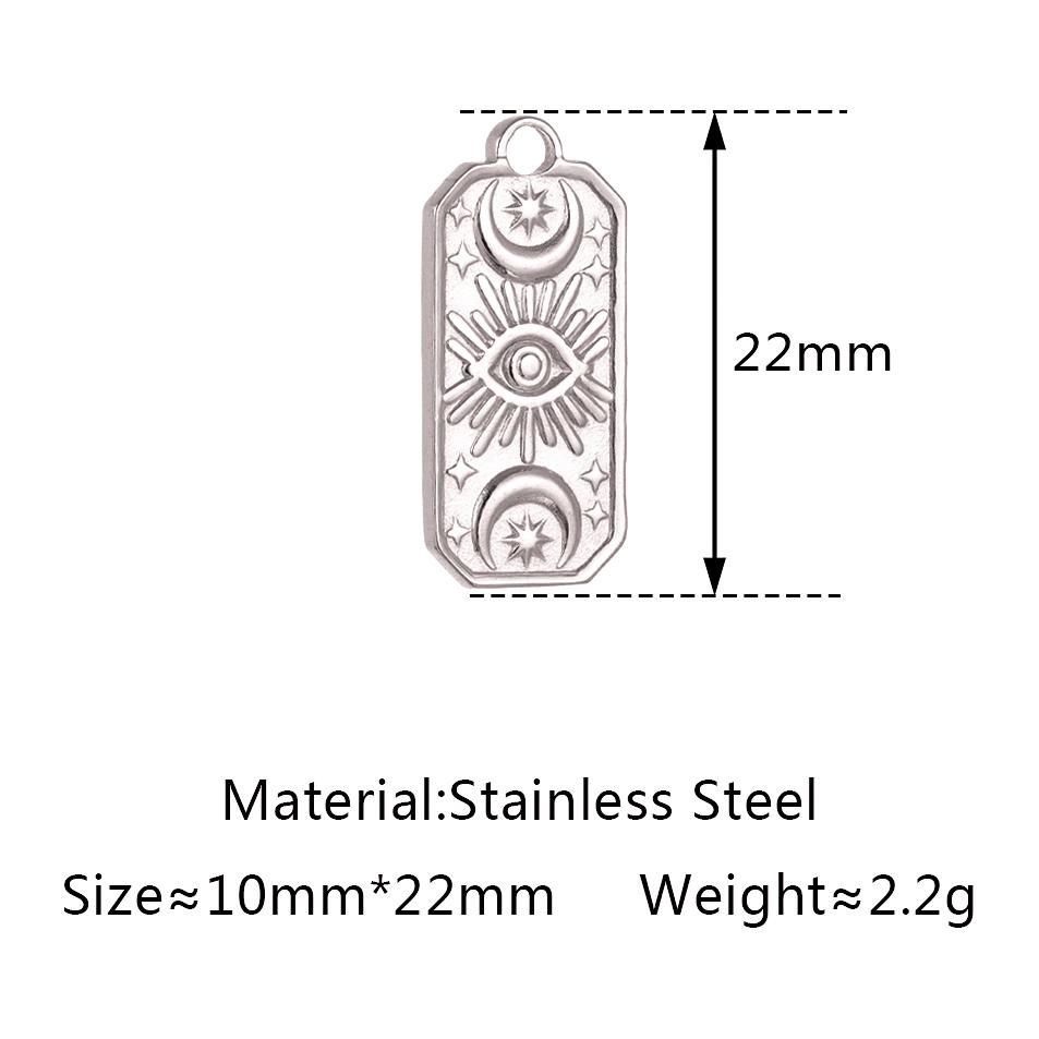 3 Stück Edelstahl Goldfarben Beschichtet Strassstein Blaues Böses Auge Anhänger Halskette Armband Ohrring DIY Schmuckherstellung Zubehör