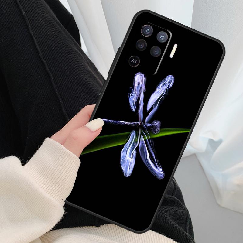 Buntes Libellen-Case für Oppo A17 A57 A77 A40 A78 A54 A74 A94 A76 A16 A96 A18 A60 A80 A38 A58 A98 A15 A5 Pro