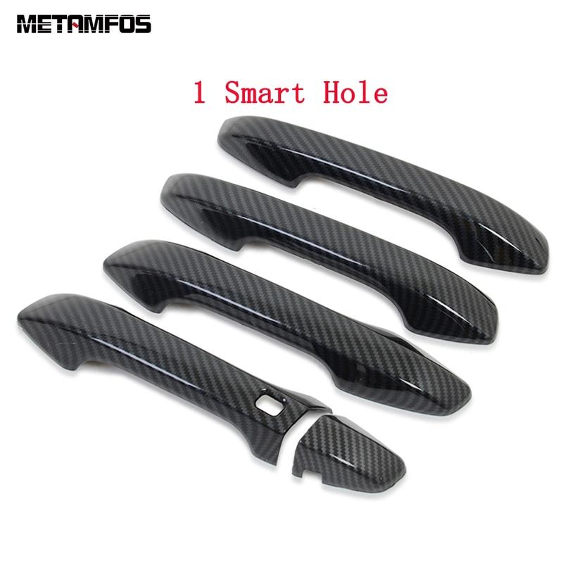 For Kia Seltos - 2024 2025 Carbon Fiber Side Door Handle Bowl Cover Trim Protection Cap Exterior Accessories Car Styling