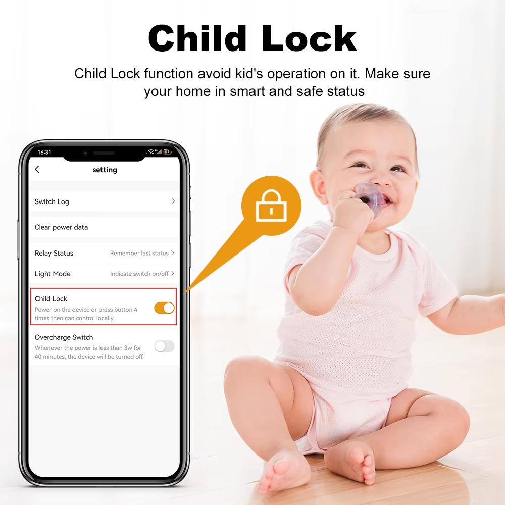 WiFi 20A Socket With Power Monitoring Tuya Smart EU Plug Timer Child Lock Outlet Google Home Alice SmartThings Alexa