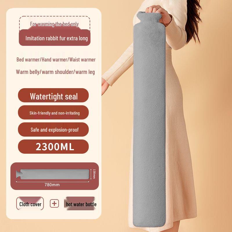 Extra dlouhá nevýbušná láhev na horkou vodu na nohy, břicho a krk - Zimní ohřívač rukou