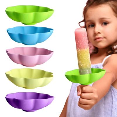 Popsicle And Ice Cream Holder Dual Function Silicone Cup for Kids Treats Melt