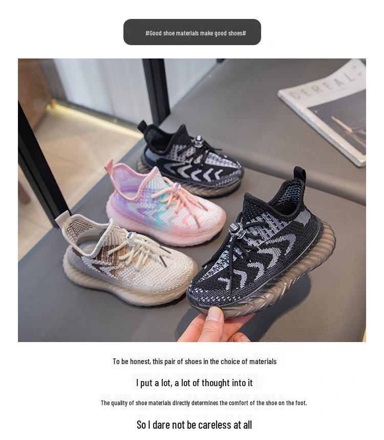 2025 Kids' Breathable Mesh Sneakers: Spring/Autumn Soft Sole for Boys & Girls