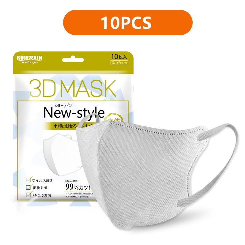 Three-Dimensional Dust Mask Face Masks Cloth Disposable Anti-Dust Protective Masks Ear Loops Mouth Mask Black White Mascarillas