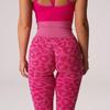 Womens Snowflake Leopard Print Seamless Yoga Pants High Waisted 9 Length Athletic Leggings
