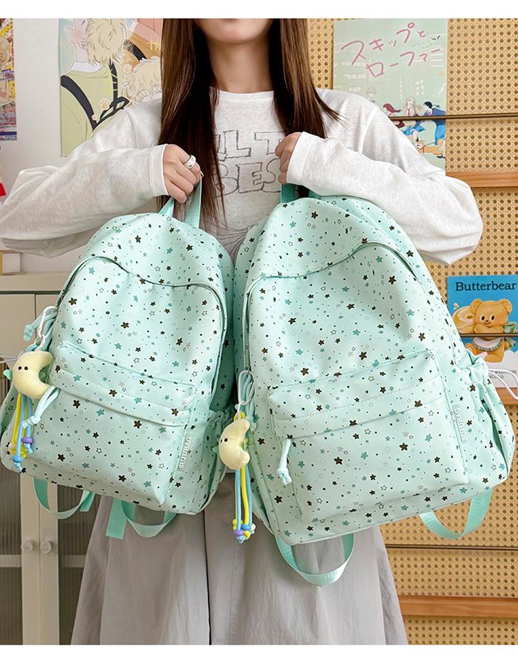 Schoolbag Candy Color Backpack Female Korean Version Girl Versatile School Bag Female Large Capacity Junior High School Student College Student