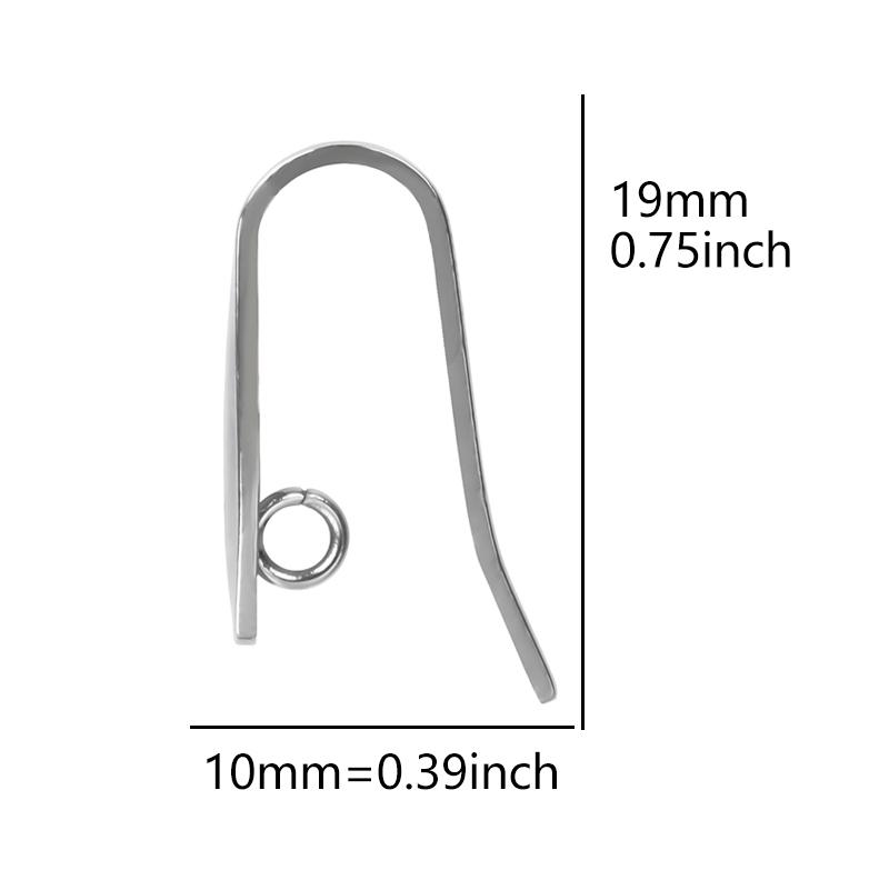 50 Pcs/Lot Wholesale Earrings Jewelry Materials Stainless Steel Hook Hoops Hooks For Women Men Accessories DIY Earring Component