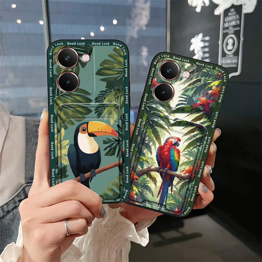 Cute Shockproof Phone Case For Realme P3 Ultra 5G TPU Fashion Design Card Slot Protective Silicone Card Bag Graffiti