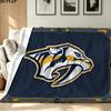 Nashville Predators Print Flannel Blanket High Quality Warm Comfortable Cover for All Seasons Perfect for Gifts Home Decor