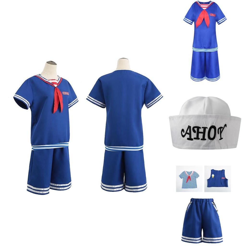 Authentic Stranger Things Robin Scoops Ahoy Cosplay Costume For Halloween