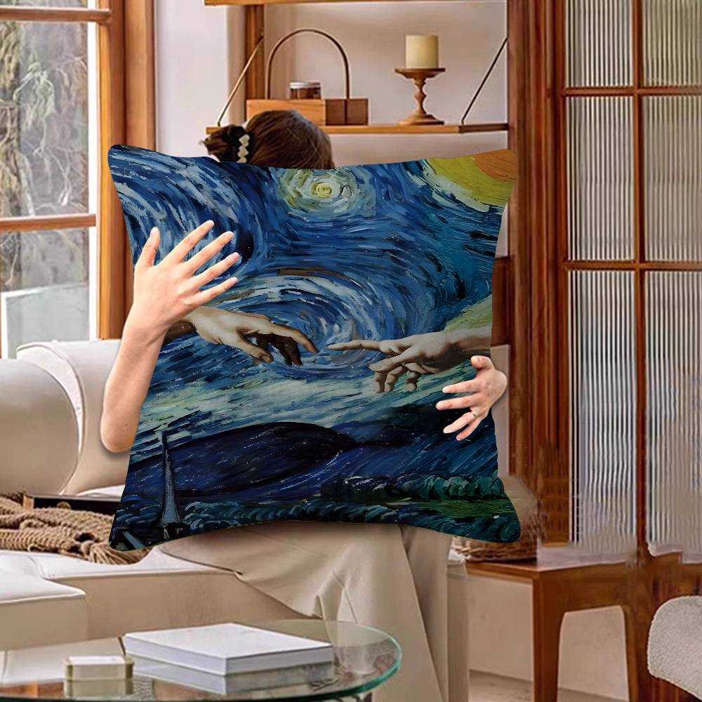 Vintage Art Van Gogh Oil Painting Pillow Cover Design cushion Cover decor Holiday Decorati