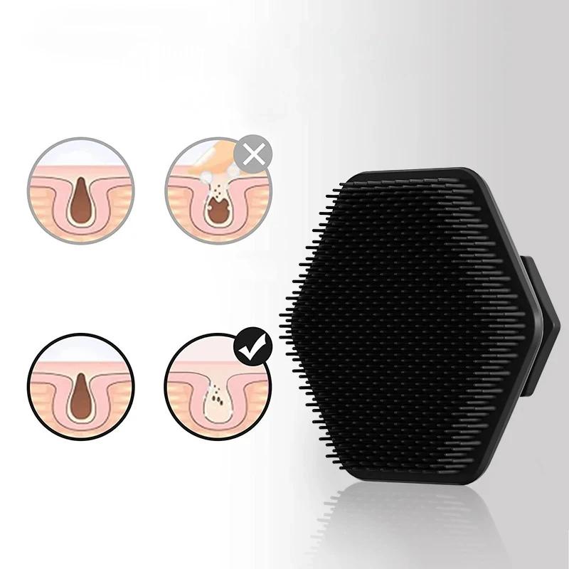 Shave Massage Face Scrub Brush Facial Pore Exfoliating Cleansing Brush Scrubber Silicone Miniature Face Deep Cleansing Tools New
