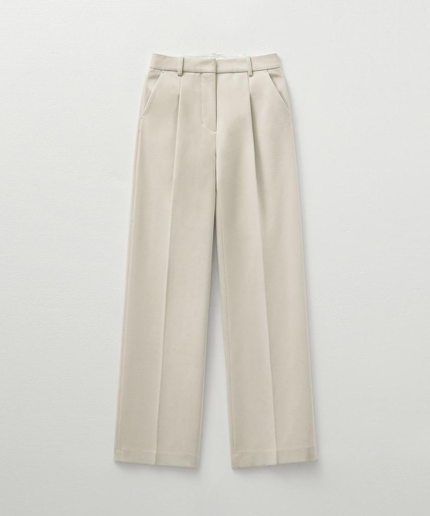 MONGDOL Winter Ver) One-Pleat Wide Slacks Ivory Mdpt025Fwivory