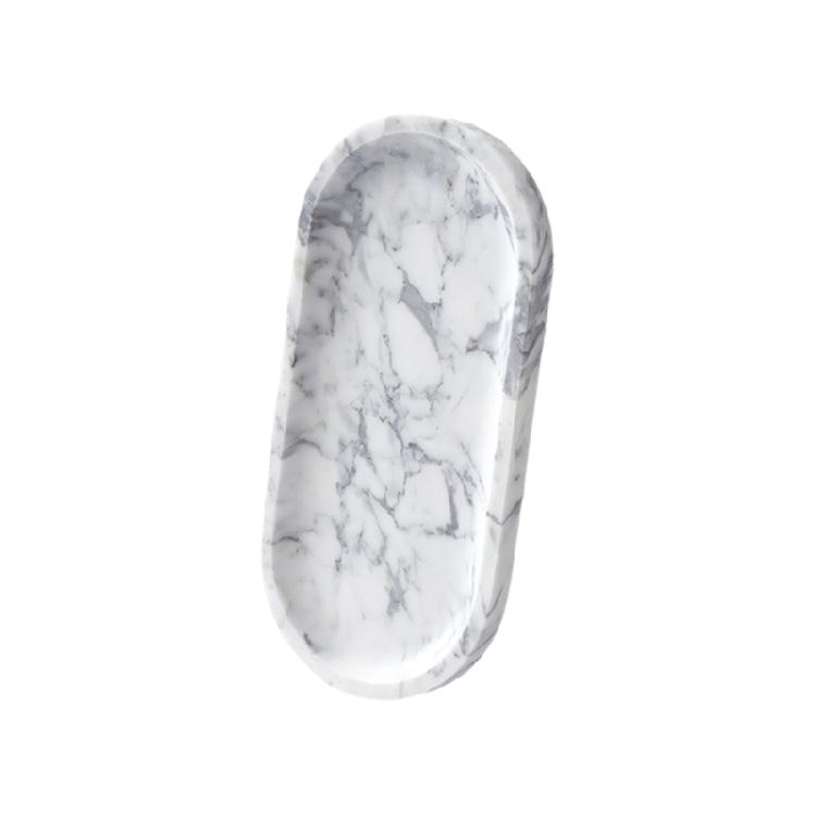 Sophisticated Natural Stone Bathroom Organizer Sophisticated Display Tray For Necklaces Bracelets Accessories 25x12cm