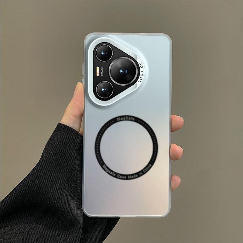 

Pura70 Case magnetic magsafe wireless Soft Cover для Huawei Pura 70 Ultra P70 P60 Pro P60Pro P70Pro Global Phone Cases Pura 70 срібний