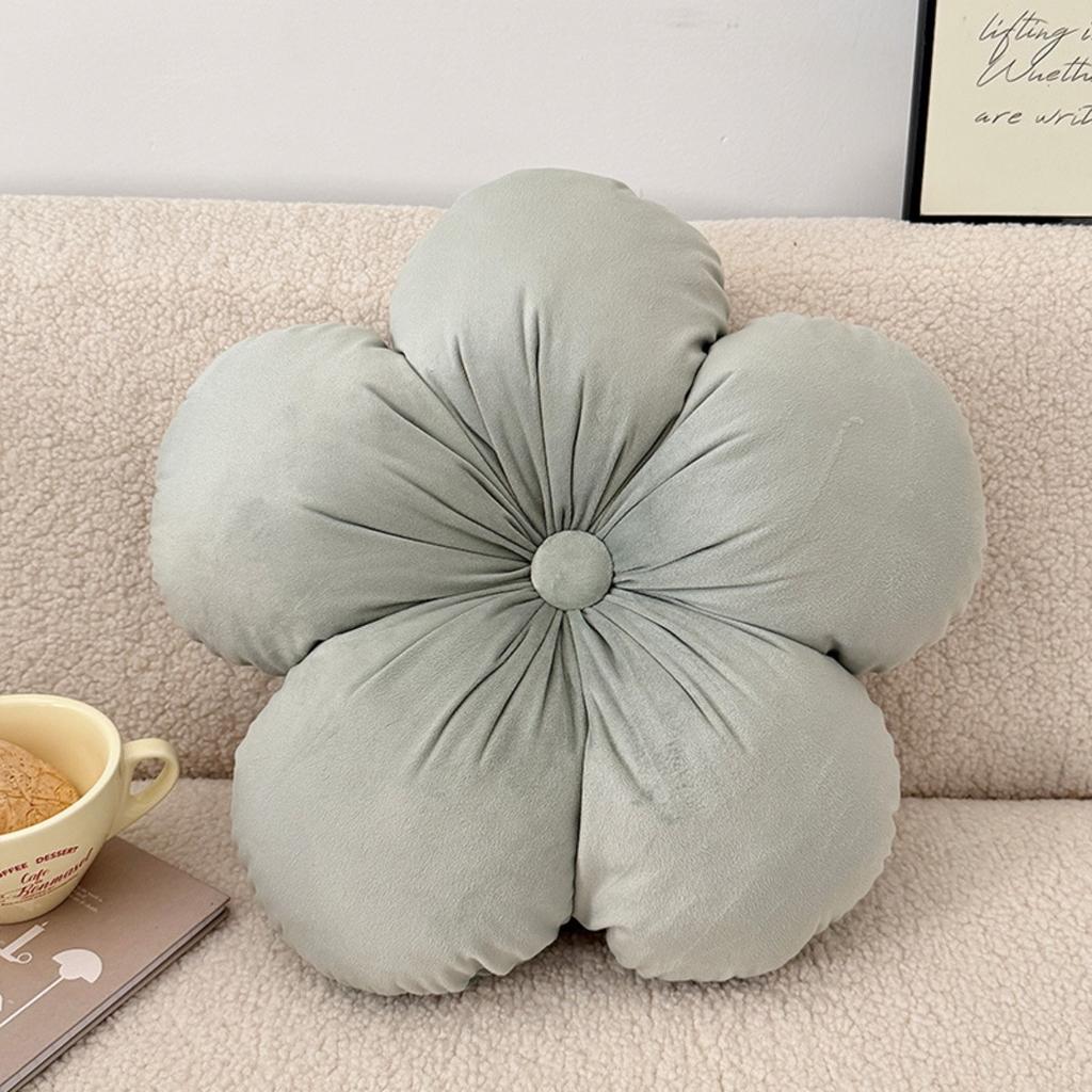 Solid color floral pillow, soft cotton floral cushion, used for sofas, beds, chairs, and home decor