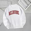 Women Sweatshirt Classic White Pullover Tops for Daily Wear Travel Going Out L