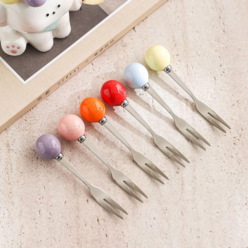 Storage Jar Dog Fruit Fork Set Cute Food Picks Dinnerware Puppy Fruit Stick  Picnic