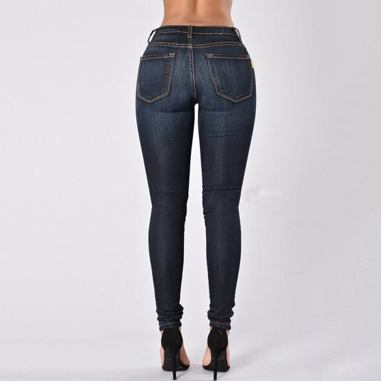 Jeans Slim Fit High Waist Denim Pull-on Skinny Jeans for Daily Life
