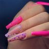 Celebrity Style Long Glitter Color Diamond Nail Patches - Removable Nail Pieces for a Hot Girl Look