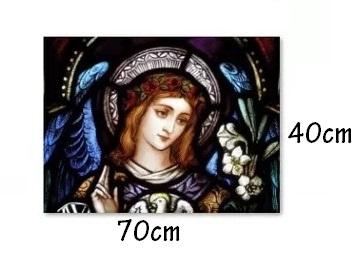 

Stained Glass Window Film Privacy Vinyl Decal Static Cling Decorative Sticker for Home Church Jesus Christian Art Decor