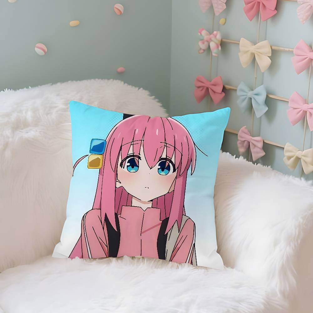 Cute Bbocchi The Rock BocchiS Kawaii Case Plush Fabric Soft Pillowcase Double Sided Print Cushion Cover Household Gifts