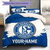 Custom Name FC Schalke 04 Pattern Bedding Quilt Set  Home Decoration  Gift (1 * duvet cover + 2 * pillowcase  without core)