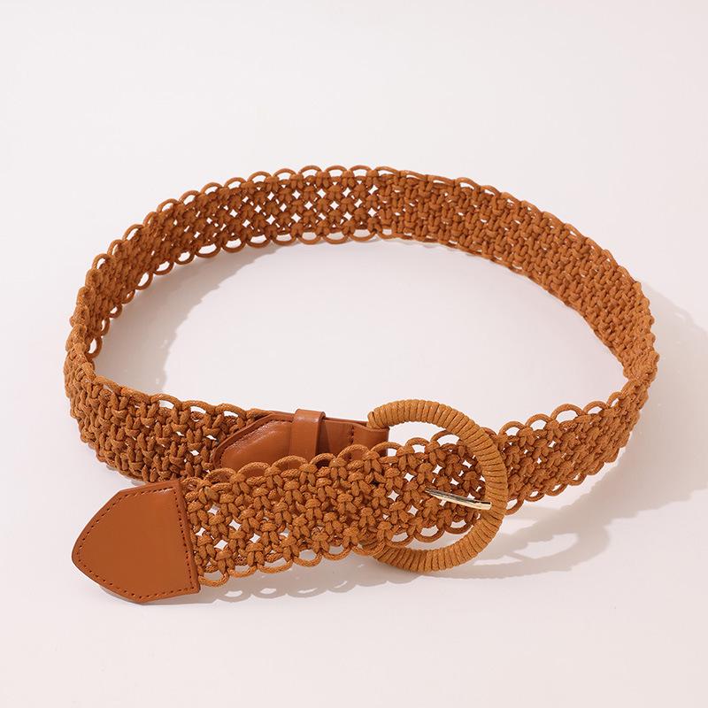 

Плетеный вручную богемный этнический пояс на талию для женщин – Прочный стиль для весны/лета верблюд