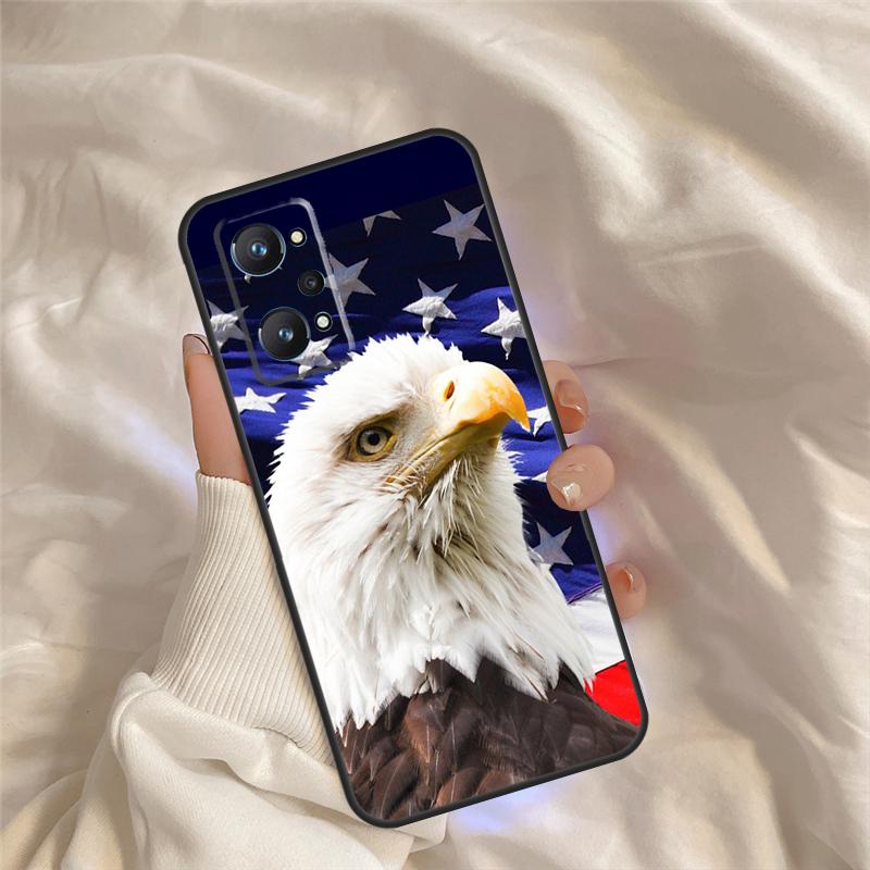 America USA Flag Case For Realme C55 C71 C75 C61 C53 C33 C63 C51 C65 C67 11 12 13 14 15 Pro Plus GT6 GT7 Pro